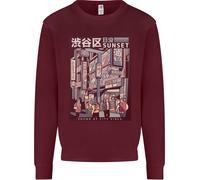 Giappone Suono Di Città Vibes Uomo Felpa Maglione