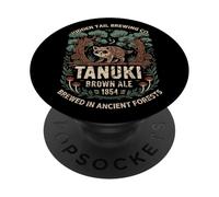 Giappone Tanuki Sake Beer Carino Giappone Folklore Viaggio Souvenir PopSockets PopGrip Adesivo