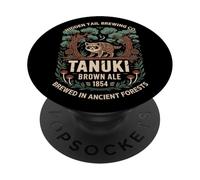 Giappone Tanuki Sake Beer Carino Giappone Folklore Viaggio Souvenir PopSockets PopGrip Adesivo