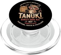 Giappone Tanuki Sake Beer Carino Giappone Folklore Viaggio Souvenir PopSockets PopGrip per MagSafe