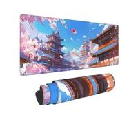 Giappone Tappetino Mouse XXL 900 x 400mm,Tappetino Mouse Rosa Mouse Pad Gaming, Grande Mouse Pad Scrivania Migliora la Precisione e la Velocità, Base in Gomma Antiscivolo per PC, Laptop 0E-686