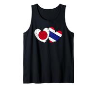 Giappone Thailandia Cuore Bandiere Giapponese Thai Love Pride Canotta