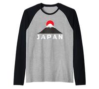 Giappone Travel Mount Fuji Sun Rising Tops, Tee e Accessori Maglia con Maniche Raglan