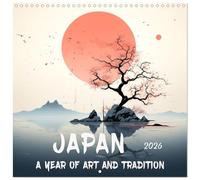Giappone: un anno di arte e tradizione (Wall Calendar 2026 12" x 24" / 30 x 60 cm (aperto) Calvendo 12 Month Wall Calendar