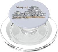 Giappone, vista Himeji-jo, castello, Hyogo, disegno a mano PopSockets PopGrip per MagSafe