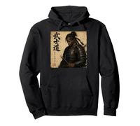 Giapponese Afro Americano Samurai Bushido Guerriero Nero Katana Felpa con Cappuccio