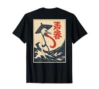 Giapponese Amanojaku Trickster Yokai Umbrella Spirit Art Back Maglietta