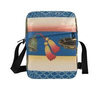 Giapponese Antica Campana Blu Scala crossbody messenger bag mens borsa a tracolla da donna borsa a tracolla da donna borsa a tracolla per viaggio tracolla regolabile per affari