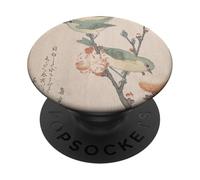 Giapponese Art Birds Occhi bianchi su un ramo di pesco PopSockets PopGrip Adesivo