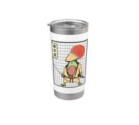 Giapponese Avocado Samurai Kawaii Giappone Bandiera Sole Griglia Anime Bicchiere termico in acciaio inox doppia parete