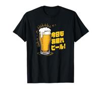 Giapponese Beer Time applausi duro lavoro Giappone Kanji Souvenir Maglietta