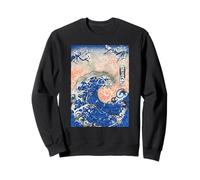 Giapponese Big Wave Cherry Blossom Ukiyo-e Ocean Art Felpa