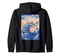Giapponese Big Wave Cherry Blossom Ukiyo-e Ocean Art Felpa con Cappuccio