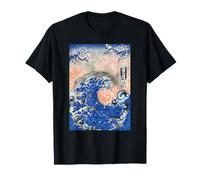 Giapponese Big Wave Cherry Blossom Ukiyo-e Ocean Art Maglietta