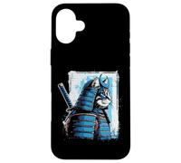 Giapponese Cat Warrior Samurai Ukiyo-e Art Uomini Ragazzi Bambini Donne Custodia per iPhone 16 Plus