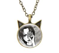 Giapponese Classico Nana Anime Collana Oosaki Figura Art Picture Cabochon Vetro Orecchie di Gatto Collana Ciondolo In Metallo Donne Uomini Gioielli, Lega di zinco