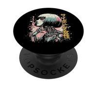 Giapponese Cyborg Donna Cyberpunk Arte Donne Ragazze Bambini Uomini PopSockets PopGrip Adesivo