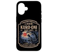 Giapponese Dark Lager Kuro Oni Beer & Folklore Fans Kanji Custodia per iPhone 16