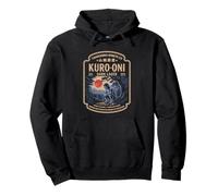 Giapponese Dark Lager Kuro Oni Beer & Folklore Fans Kanji Felpa con Cappuccio