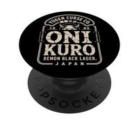 Giapponese Dark Lager Kuro Oni Beer & Folklore Fans Kanji PopSockets PopGrip Adesivo