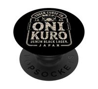 Giapponese Dark Lager Kuro Oni Beer & Folklore Fans Kanji PopSockets PopGrip Adesivo