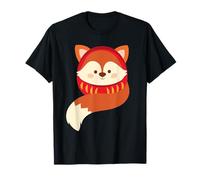 Giapponese Daruma Doll Kawaii Red Fox Cultura del Giappone Maglietta