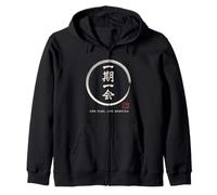 Giapponese Detto Ichigo Ichie Tea Cerimonia Mindfulness Kanji Felpa con Cappuccio