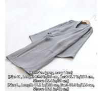 Giapponese Donna a Righe Kimono Accappatoio Pigiami Bagno Abito 3/4 Maniche