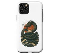 Giapponese Dragon Wave Volcano Sun Mitico Potere Custodia per iPhone 11 Pro