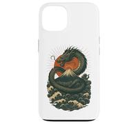 Giapponese Dragon Wave Volcano Sun Mitico Potere Custodia per iPhone 13