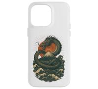 Giapponese Dragon Wave Volcano Sun Mitico Potere Custodia per iPhone 14 Pro Max