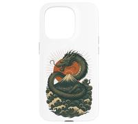 Giapponese Dragon Wave Volcano Sun Mitico Potere Custodia per iPhone 15 Pro