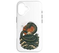 Giapponese Dragon Wave Volcano Sun Mitico Potere Custodia per iPhone 16
