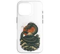 Giapponese Dragon Wave Volcano Sun Mitico Potere Custodia per iPhone 16 Pro