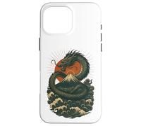Giapponese Dragon Wave Volcano Sun Mitico Potere Custodia per iPhone 16 Pro Max