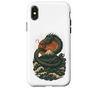 Giapponese Dragon Wave Volcano Sun Mitico Potere Custodia per iPhone X/XS