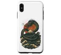 Giapponese Dragon Wave Volcano Sun Mitico Potere Custodia per iPhone XS Max
