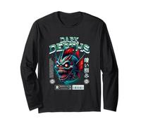 Giapponese Estetica Vaporwave Triste Eboy Urban Monster Fish Maglia a Manica