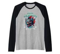 Giapponese Estetica Vaporwave Triste Eboy Urban Monster Fish Maglia con Maniche Raglan