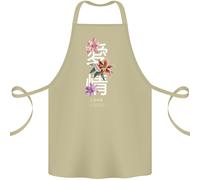 Giapponese Fiori Citazione Giappone Love Cotone Grembiule 100% Biologico