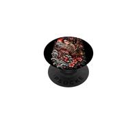 Giapponese Geisha Koi Pesce Cherry Blossom Samurai PopSockets PopGrip Adesivo