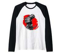 Giapponese Ghost Samurai Warrior Bushido Way Estetica Maglia con Maniche Raglan