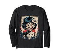 Giapponese Goth Creepy Emo Y2K Giappone Horror Anime Manga Maglia a Manica