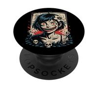 Giapponese Goth Creepy Emo Y2K Giappone Horror Anime Manga PopSockets PopGrip Adesivo