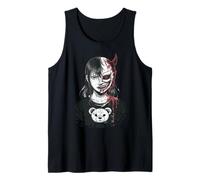 Giapponese Horror Anime Manga Y2K Hannya Oni Maschera Ragazza Goth Canotta