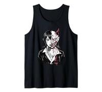 Giapponese Horror Anime Manga Y2K Hannya Oni Maschera Ragazza Goth Canotta