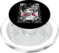 Giapponese Horror Anime Manga Y2K Hannya Oni Maschera Ragazza Goth PopSockets PopGrip per MagSafe