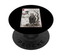 Giapponese Kanagawa Edo Pittura Ukiyo-e Samurai Cat PopSockets PopGrip Adesivo
