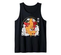 Giapponese Kitsune Fox Arte Folklore Mistico Cultura Yokai Canotta