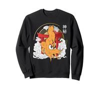 Giapponese Kitsune Fox Arte Folklore Mistico Cultura Yokai Felpa